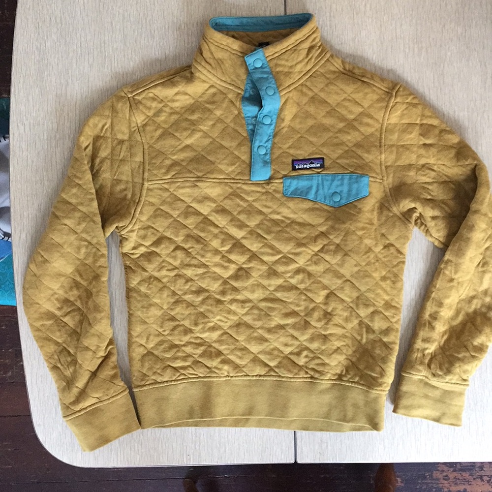 Patagonia quilted snap pullover - great condition!